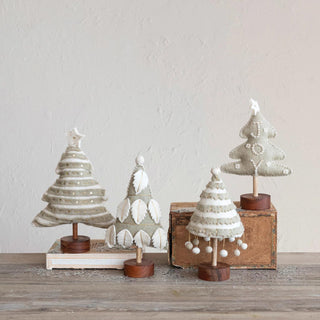 Wool Felt Christmas Tree w/ Applique - Joy - The Farmhouse