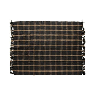 Woven Cotton Blend Throw with Fringe - 420 Home Decor - The Farmhouse