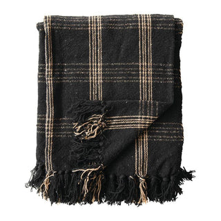 Woven Cotton Blend Throw with Fringe - 420 Home Decor - The Farmhouse