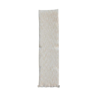 Woven Cotton Slub Table Runner w/ Metallic Gold Thread & Fringe - The Farmhouse