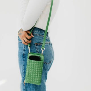 Woven Double Duty Phone Bag, Emerald - 280 Bags - The Farmhouse