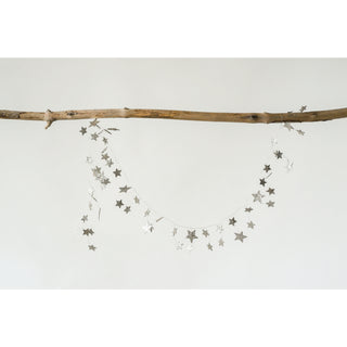 CREATIVE CO-OP Star Shaped Garland with Glitter