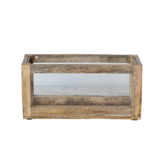 Mango Wood & Glass Display Box, Natural