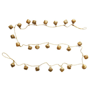 Embossed Mercury Glass Ornament Garland with Gold Cord