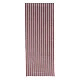 72"L x 14"W Woven Cotton Striped Table Runner, Red & Natural