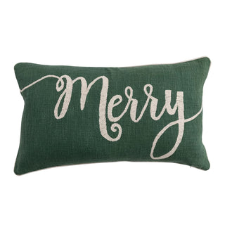 Lumbar Pillow with Merry Pattern, Embroidery & Stitching