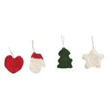 Crocheted Holiday Icon Bottle Topper/Ornament, Natural, 4 Styles