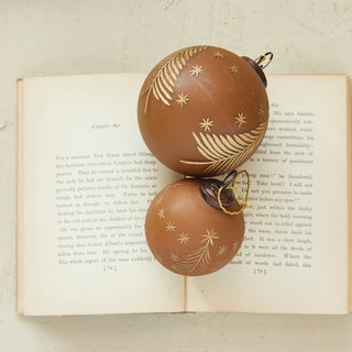 4" Round Hand-Painted Glass Ball Ornament