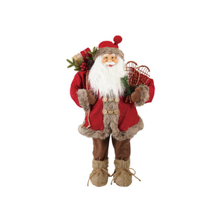 Fabric & Faux Fur Santa with Snowshoes