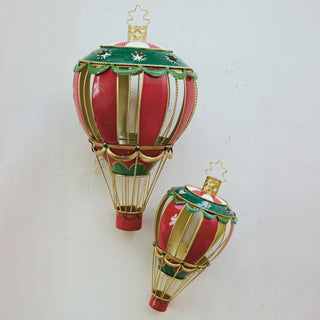 CREATIVE CO-OP Metal Oversized Hot Air Balloon Ornament, Multicolor