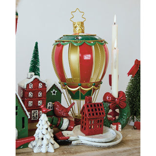 CREATIVE CO-OP Metal Oversized Hot Air Balloon Ornament, Multicolor