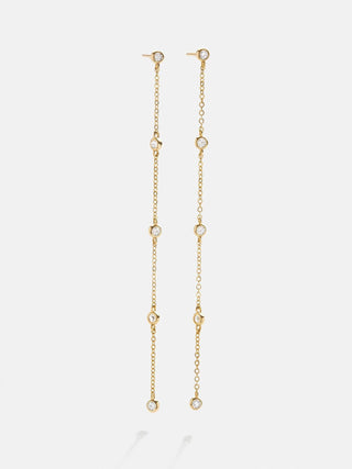 Yasmine 18K Gold Earrings - Gold/Pavé - The Farmhouse