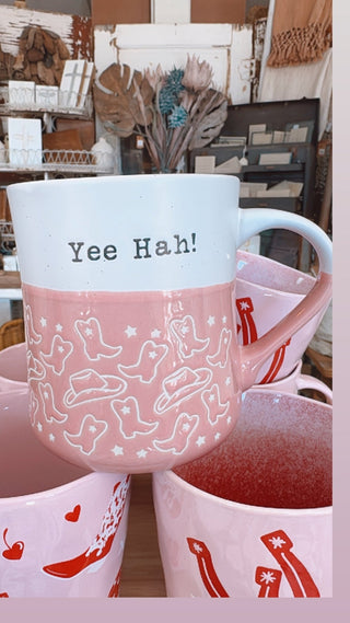 YeeHah Western Mug, Pink - The Farmhouse