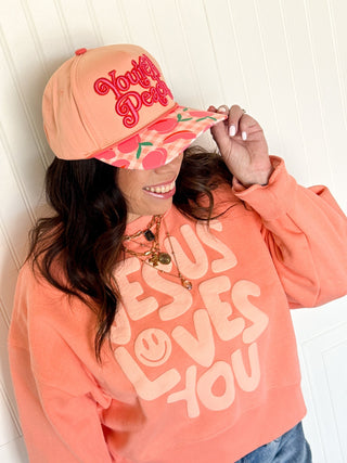 You're A Peach Snapback Hat - 260 Fashion Accessories - The Farmhouse