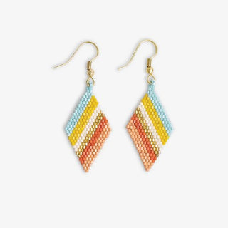 Zelda Angled Stripe Diamond Earrings - Amalfi - The Farmhouse