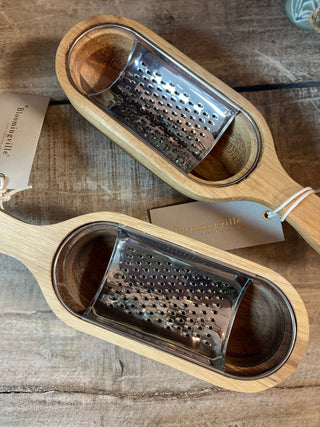 Acacia Wood and Stainless Steel Grater - The Farmhouse