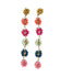 Amanda Multi Color Flower Beaded Dangle Earrings Rainbow - The Farmhouse AZ