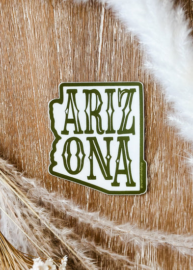 Arizona State Sticker - Olive - The Farmhouse