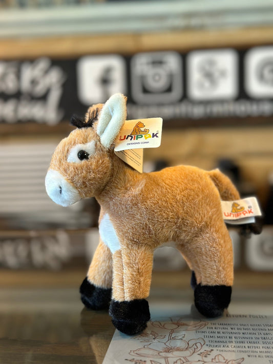 Baby Donkey Plush Toy - Brown - The Farmhouse AZ