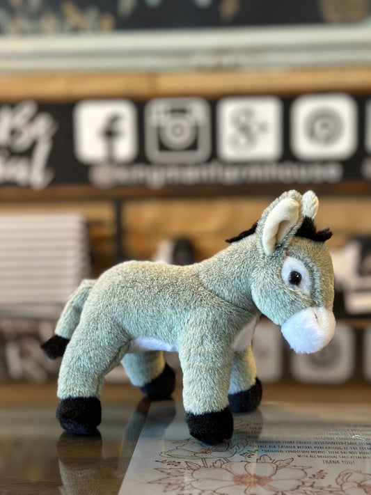 Baby Donkey Plush Toy - Grey - The Farmhouse AZ