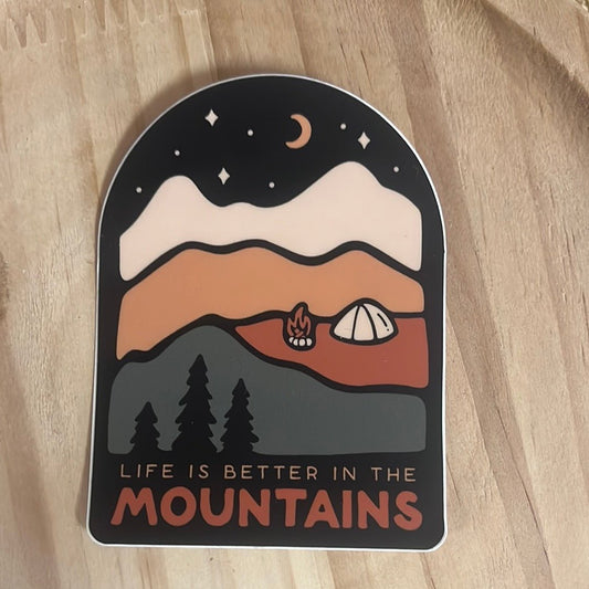 Better in the Mountains Sticker - The Farmhouse AZ