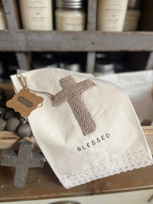 Blessed Crochet Tea Towel - The Farmhouse