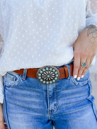 Blossom Turquoise Belt - The Farmhouse AZ