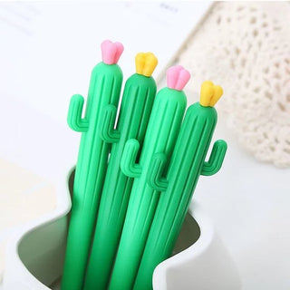 Cactus pen with a fun desert-inspired design, colors chosen at random