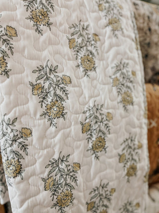 Claire Baby Blanket Quilt - Yellow - 420 Home Decor - The Farmhouse