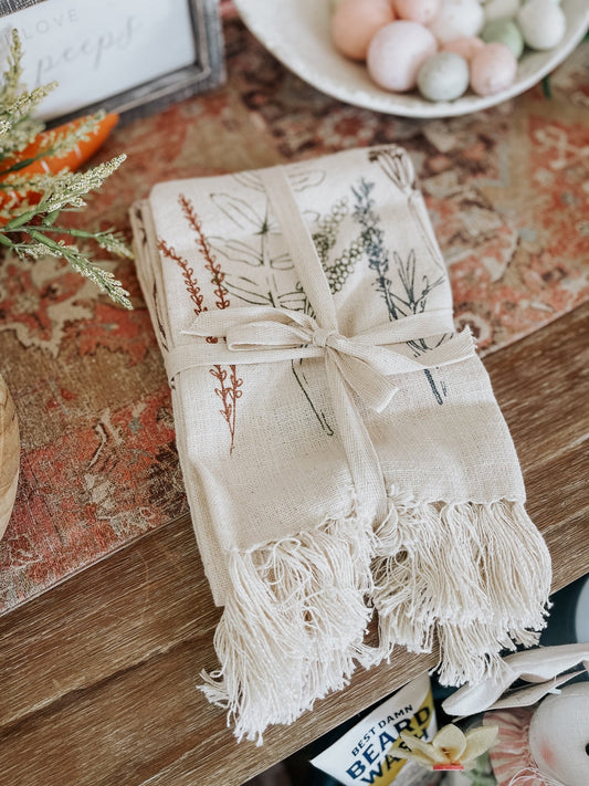 Cotton Floral Kitchen Towels Set - The Farmhouse
