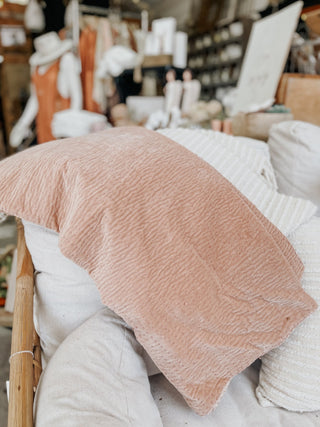 Cotton Velvet Throw Blanket - Blush - The Farmhouse