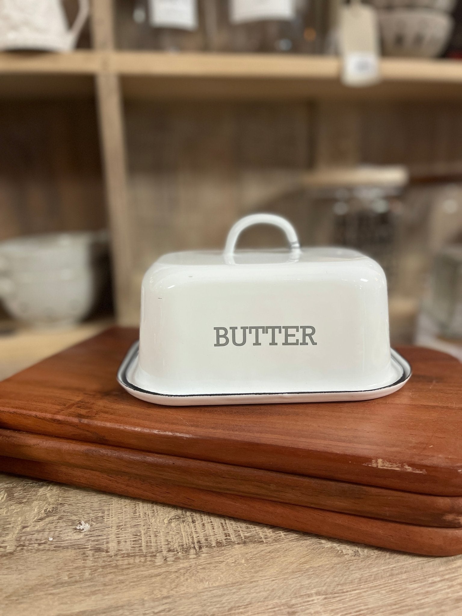 Enameled Butter Dish - The Farmhouse