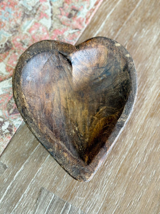 Heart Dough Bowl - Dark - The Farmhouse