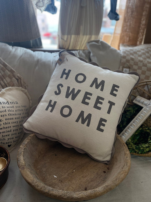 Home Sweet Home/Stripe Reversible Pillow - The Farmhouse