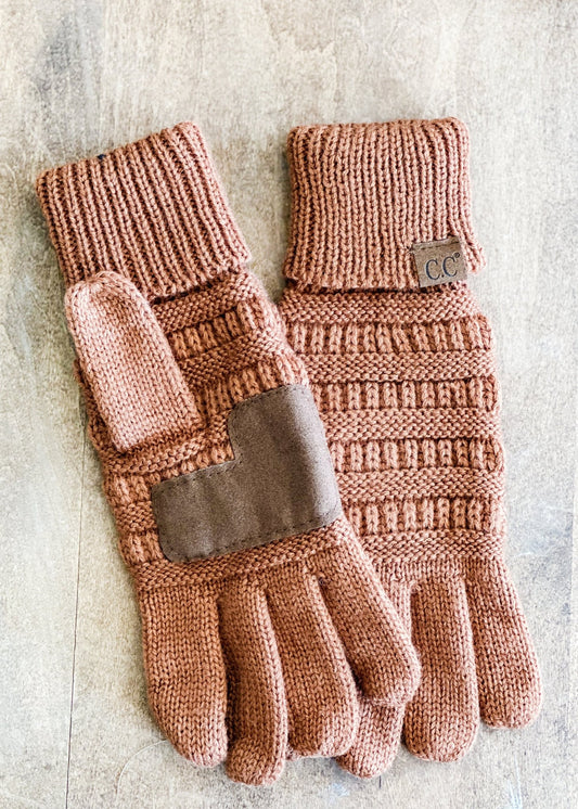 Knitted Glove - Rust - The Farmhouse