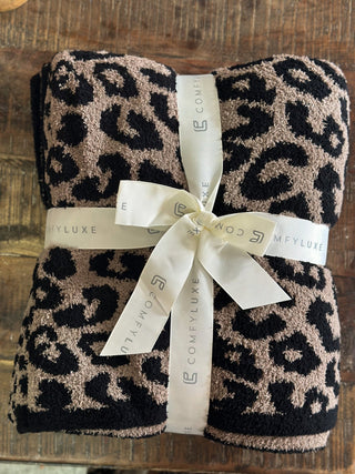 Leopard Luxe Throw - Coffee - The Farmhouse AZ