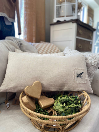 Linen Wildflowers Lumbar Pillow - The Farmhouse