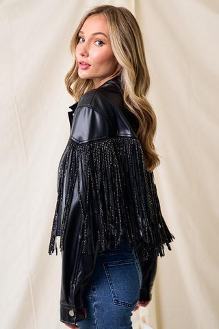 Long Live Cowgirls Fringe Jacket - Black - The Farmhouse