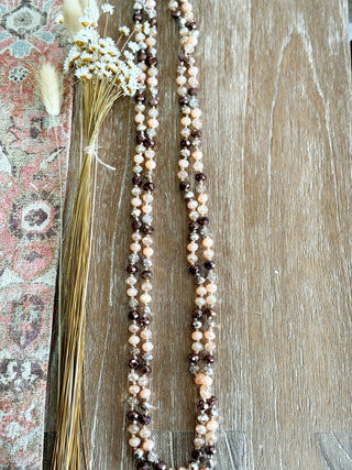 Lucille Necklace - Peach - The Farmhouse