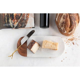 Marble and Acacia Wood Tray - 440 Kitchen + Tabletop - The Farmhouse