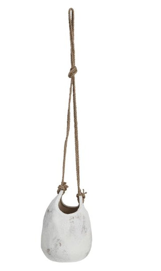 Mini Stoneware Planter W/ Jute Rope Hanger - 170 Dresses - The Farmhouse