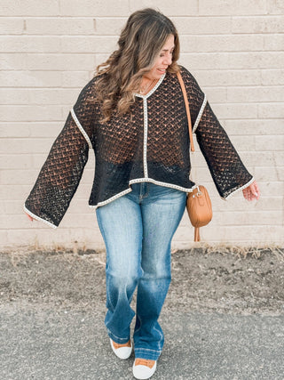 Mustard Seed Pullover - Black - The Farmhouse