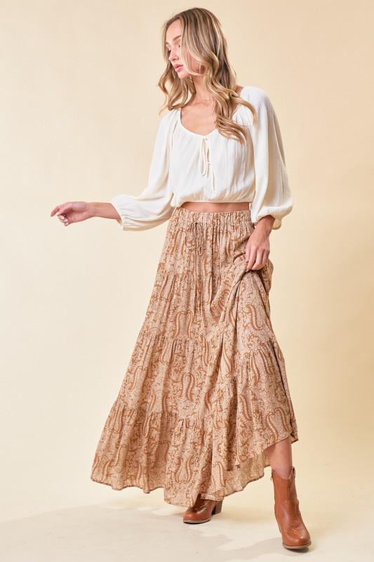 Parton Fringe Skirt - Tan