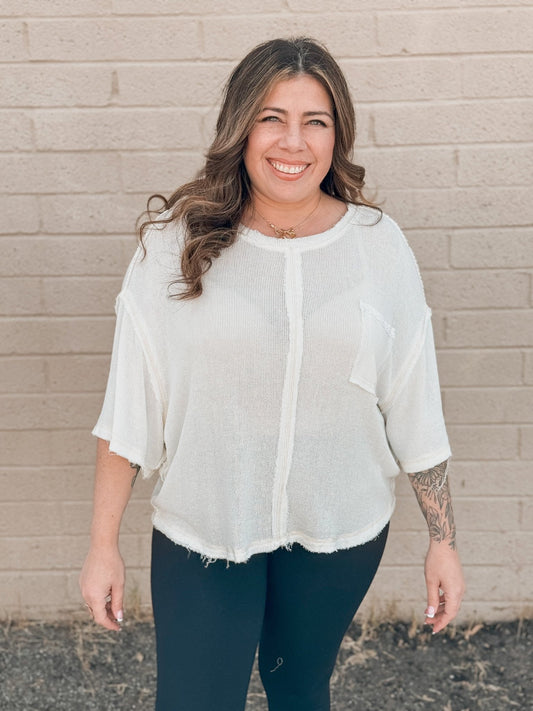 Promise Me This Top - Off White - The Farmhouse