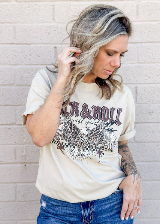 Rock and Roll Oversized Tee - The Farmhouse