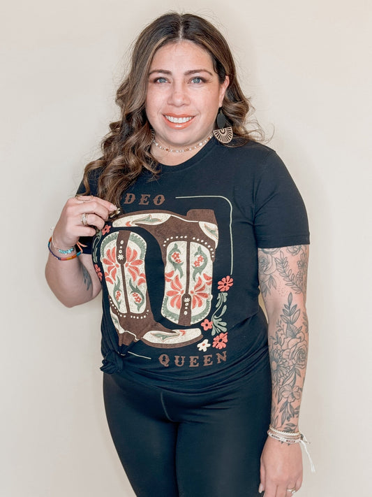 Rodeo Queen Graphic Tee - Black - The Farmhouse