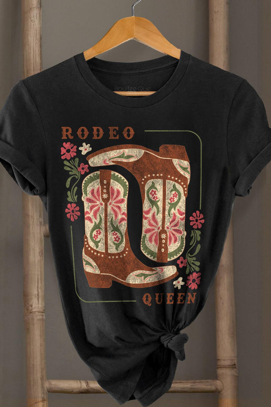 Rodeo Queen Graphic Tee - Black - The Farmhouse