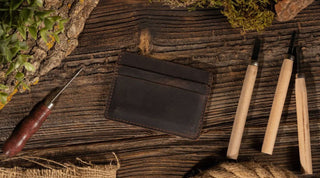 Stapleton Leather Card Holder - Bourbon - The Farmhouse