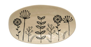 Stoneware Floral Plate - The Farmhouse