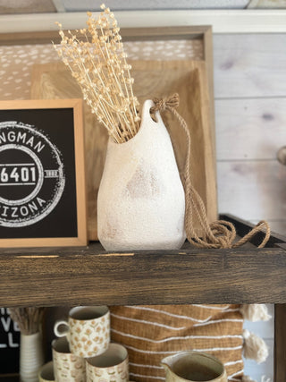 Stoneware Planter and Jupe Rope Hanger - 420 Home Decor - The Farmhouse
